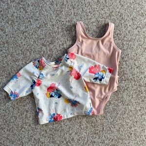 5/$25 Old Navy Baby Girl One Piece Swimsuit and Rashguard Bundle